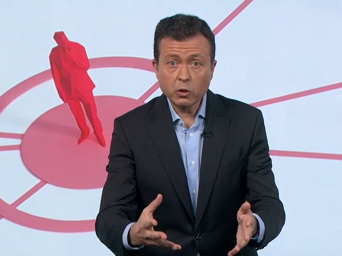 Foto: Manu Sánchez, en 'Antena 3 Noticias'. (Atresmedia)