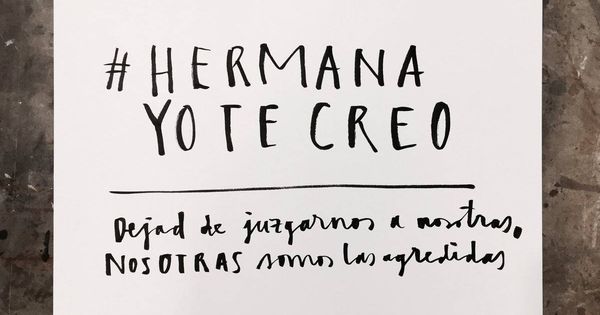 Foto: Cartel de #HermanaYoTeCreo | Twitter: @paulaboneti
