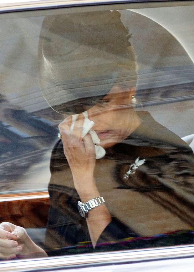 La nuera de Isabel II se emocionó en varias ocasiones. (Reuters/Pool/Steve Bainbridge)