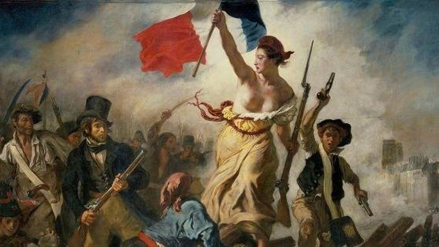 Liezo de Eugène Delacroix, 'La libertad guiando al pueblo'. (Google)
