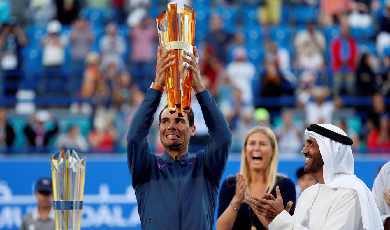 Rafael Nadal ganó el torneo de exhibición de Abu Dabi. (Reuters)