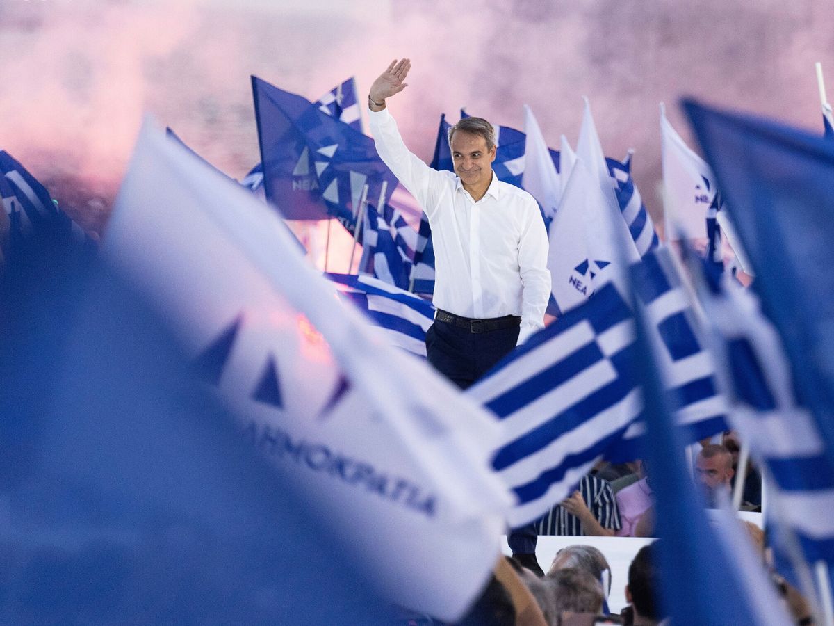 Foto: El líder del partido Nueva Democracia, Kyriakos Mitsotakis. (EFE/Achilleas Chiras)