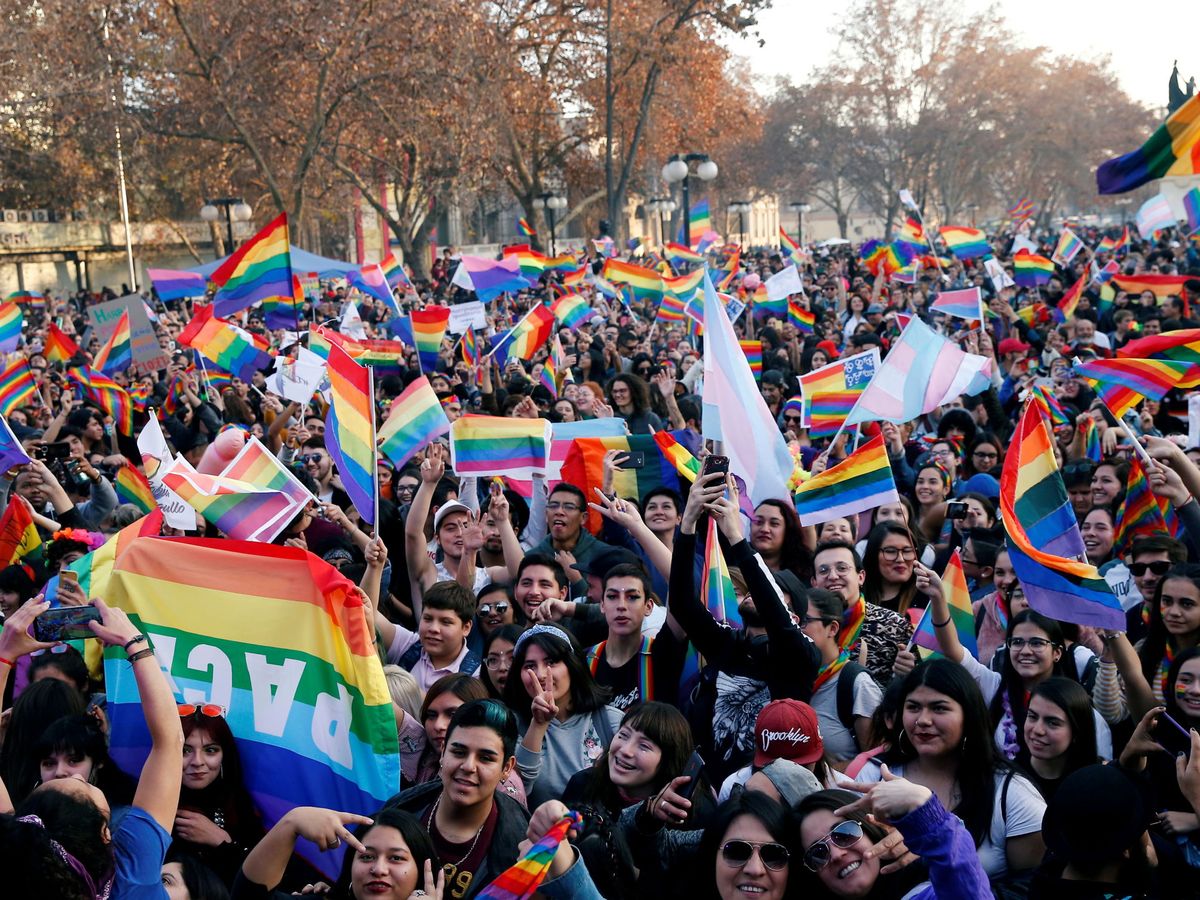 Foto: Manifestación del Orgullo Gay en Santiago de Chile. (Reuters/Rodrigo Garrido)