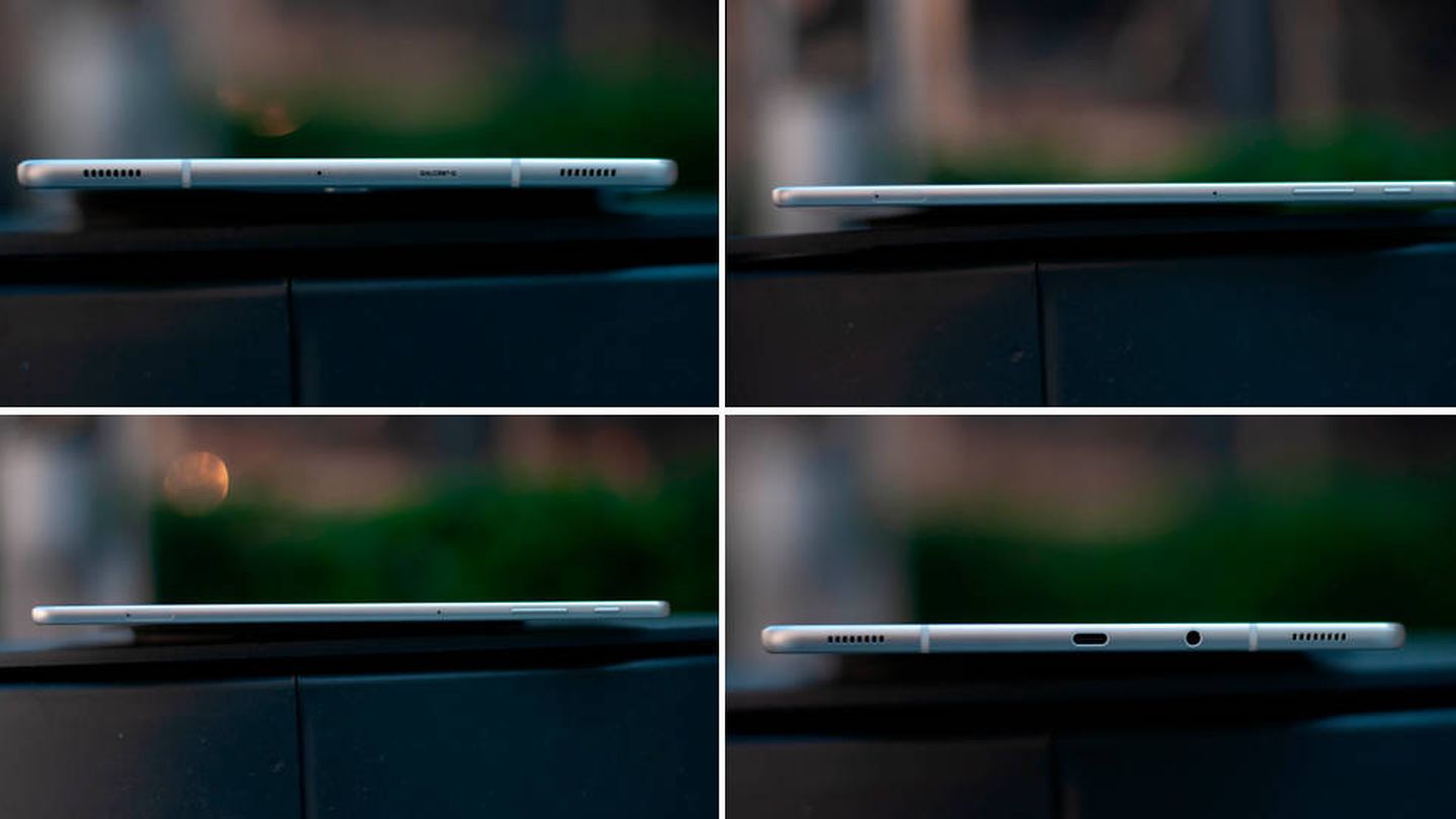 Los laterales de la Tab S4 de Samsung. (C. Castellón)