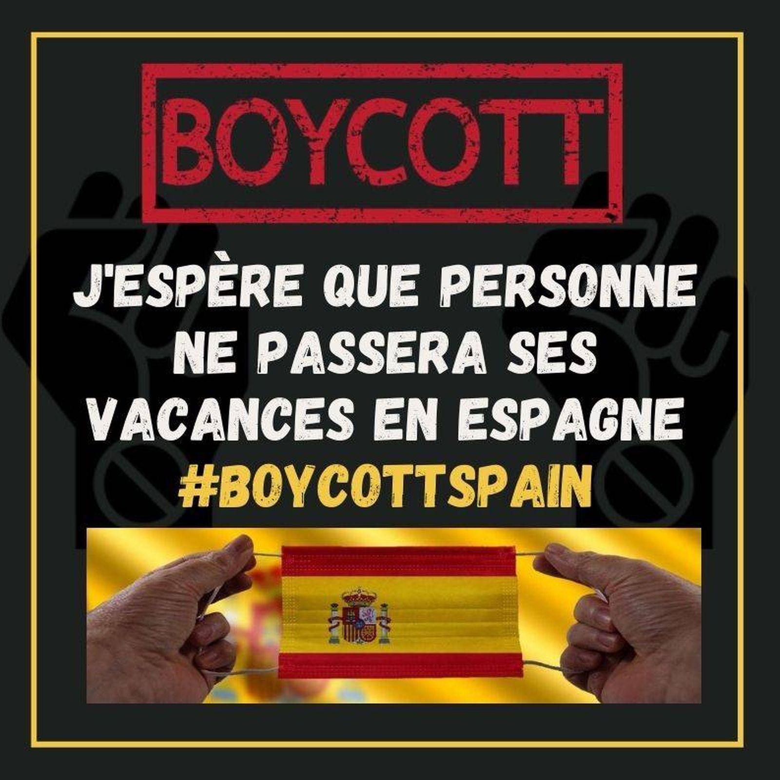 Imágenes difundidas por marroquíes, a través de las redes sociales, incitando a boicotear a España. 
