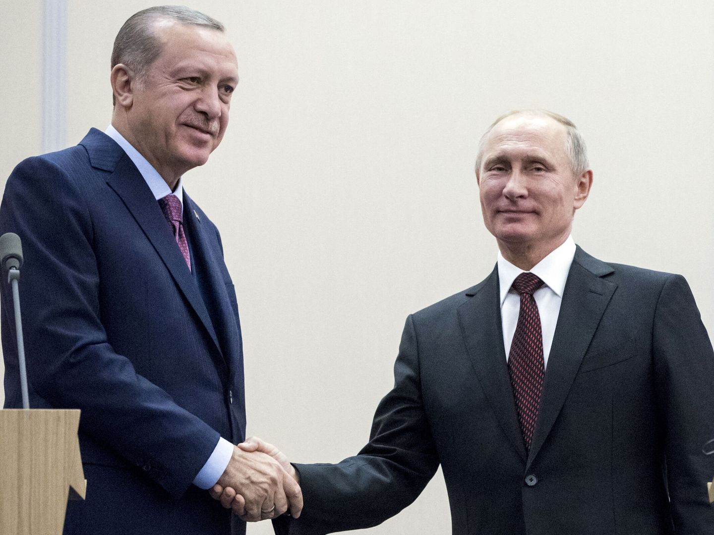 Erdogan y Putin, en Sochi en 2017. (Reuters/Pavel Golovkin/Pool)