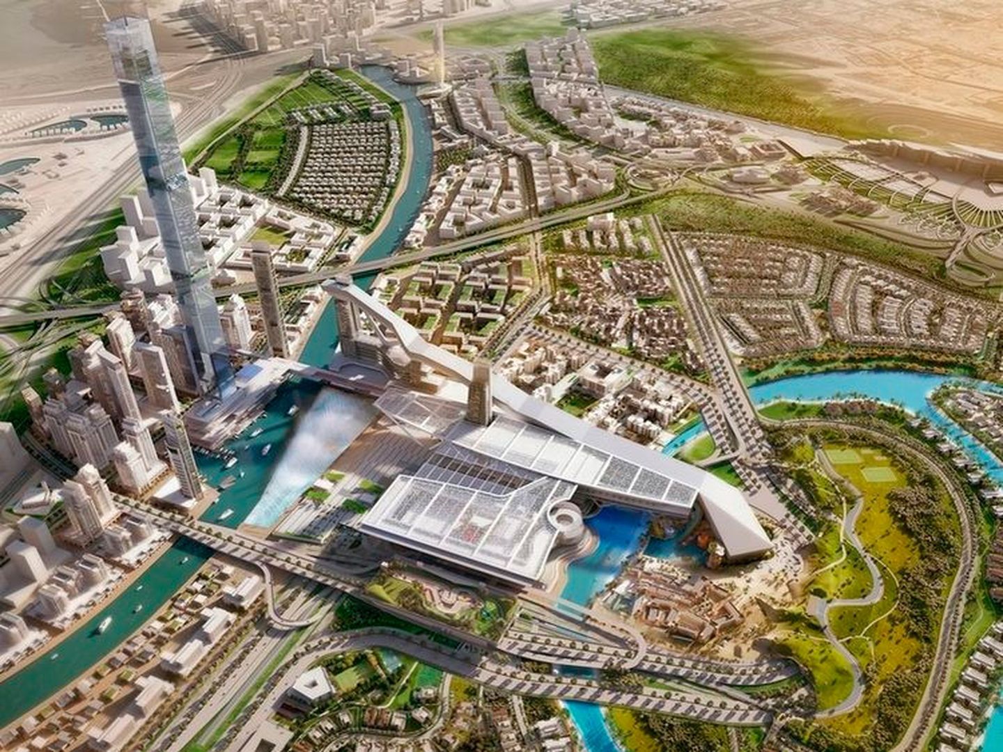 Así será el Meydan One Dubai, con la pista de esquí indoor más larga del mundo (Foto: Meydan City Corporation)