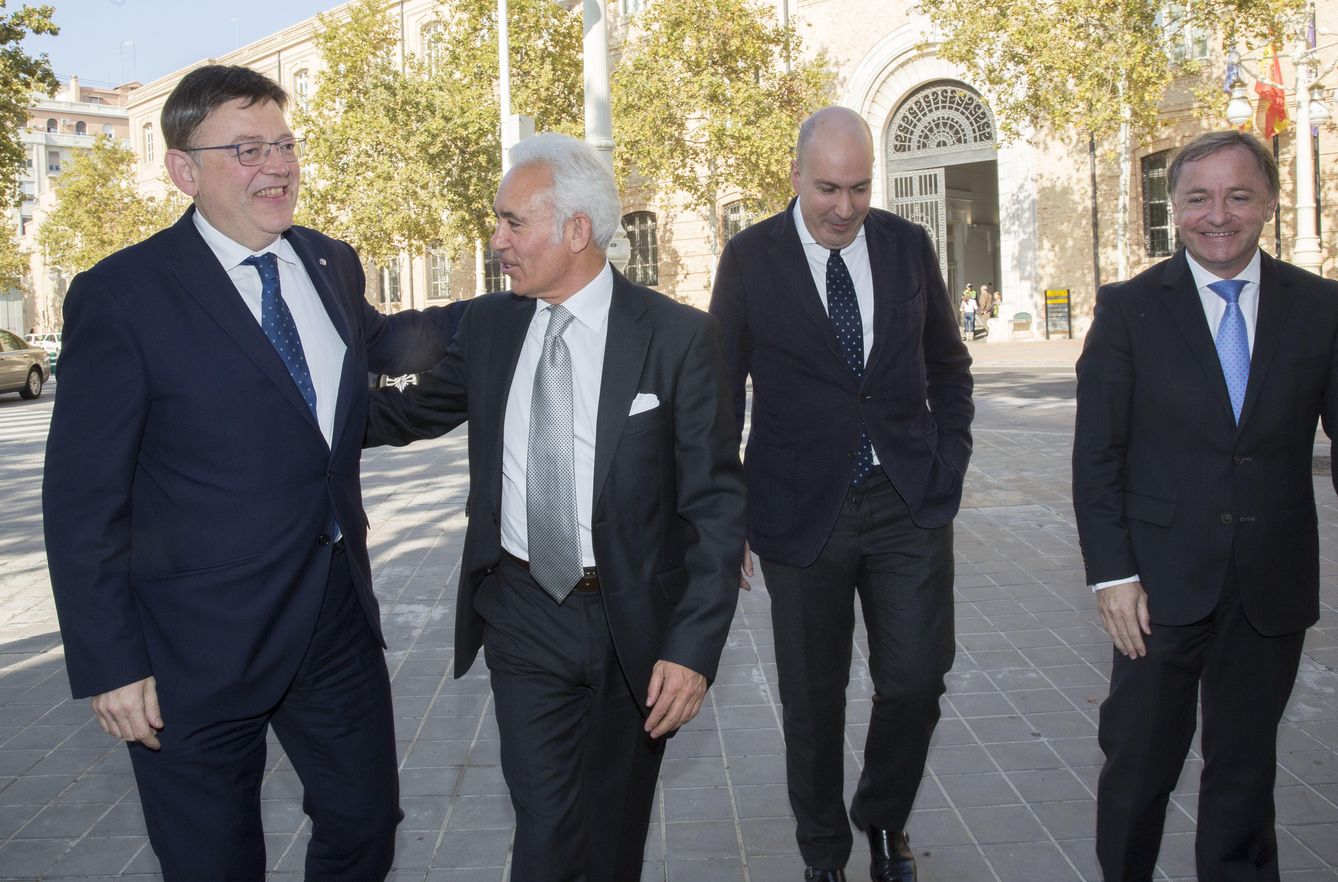 Ximo Puig (presidente de la Generalitat), José Antonio Sánchez, Nacho Cardero y Juan Carlos Moragues (delegado del Gobierno).
