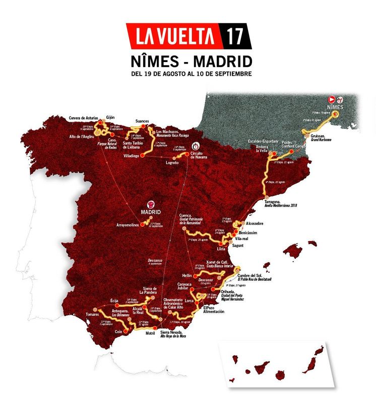 Foto: El recorrido de la Vuelta 2017 (La Vuelta).