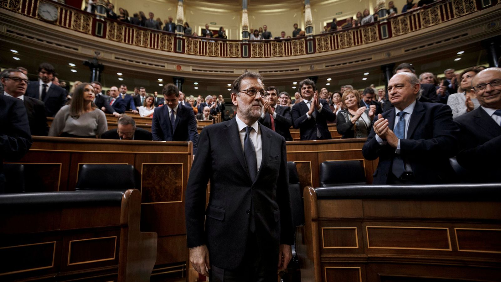 Foto: El presidente, Mariano Rajoy, durante la sesión de investidura. (Reuters)