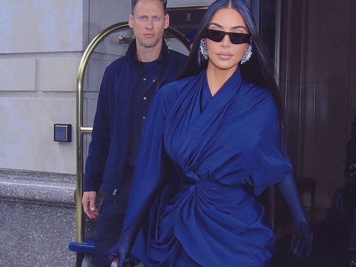 Foto: Kim Kardashian, vestida de Balenciaga. (Instagram)