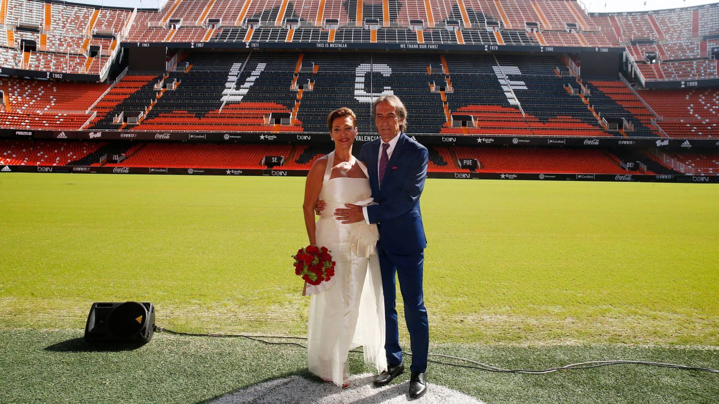 Ricardo Arias se casó en Mestalla. (Valencia CF)