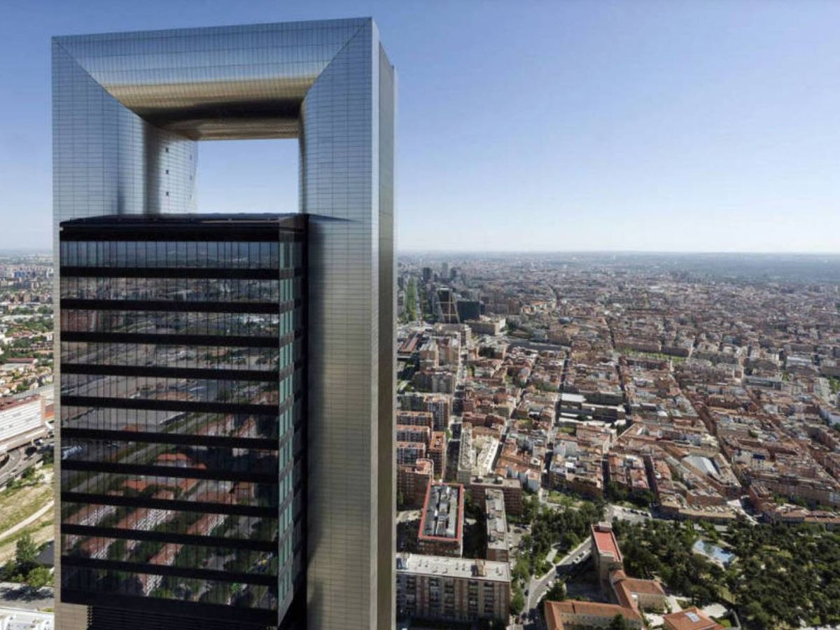 Foto: Vista desde las cuatro torres de Madrid.