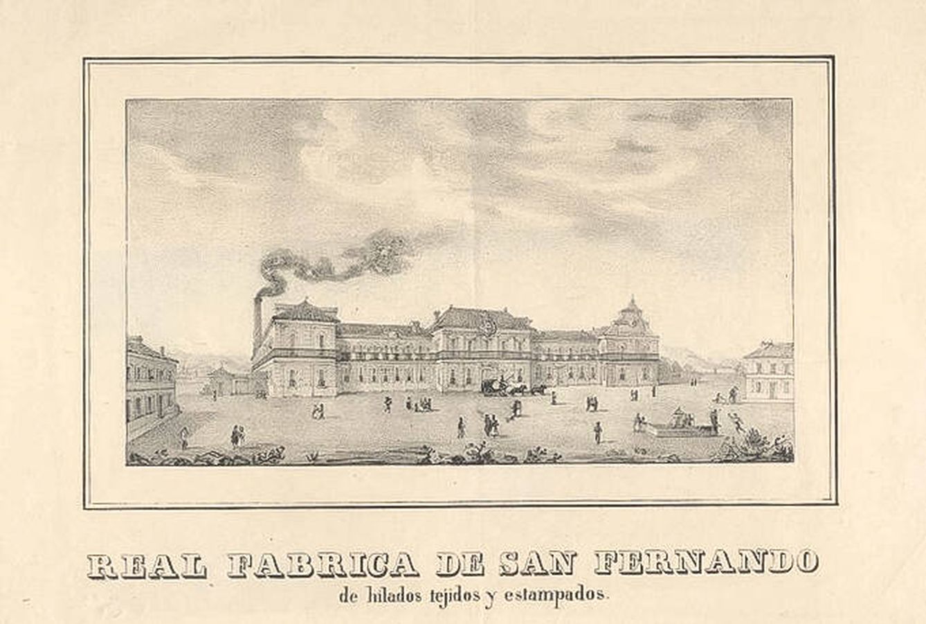 Litografía de la Real Fábrica de Paños de San Fernando. (Ayuntamiento de San Fernando)
