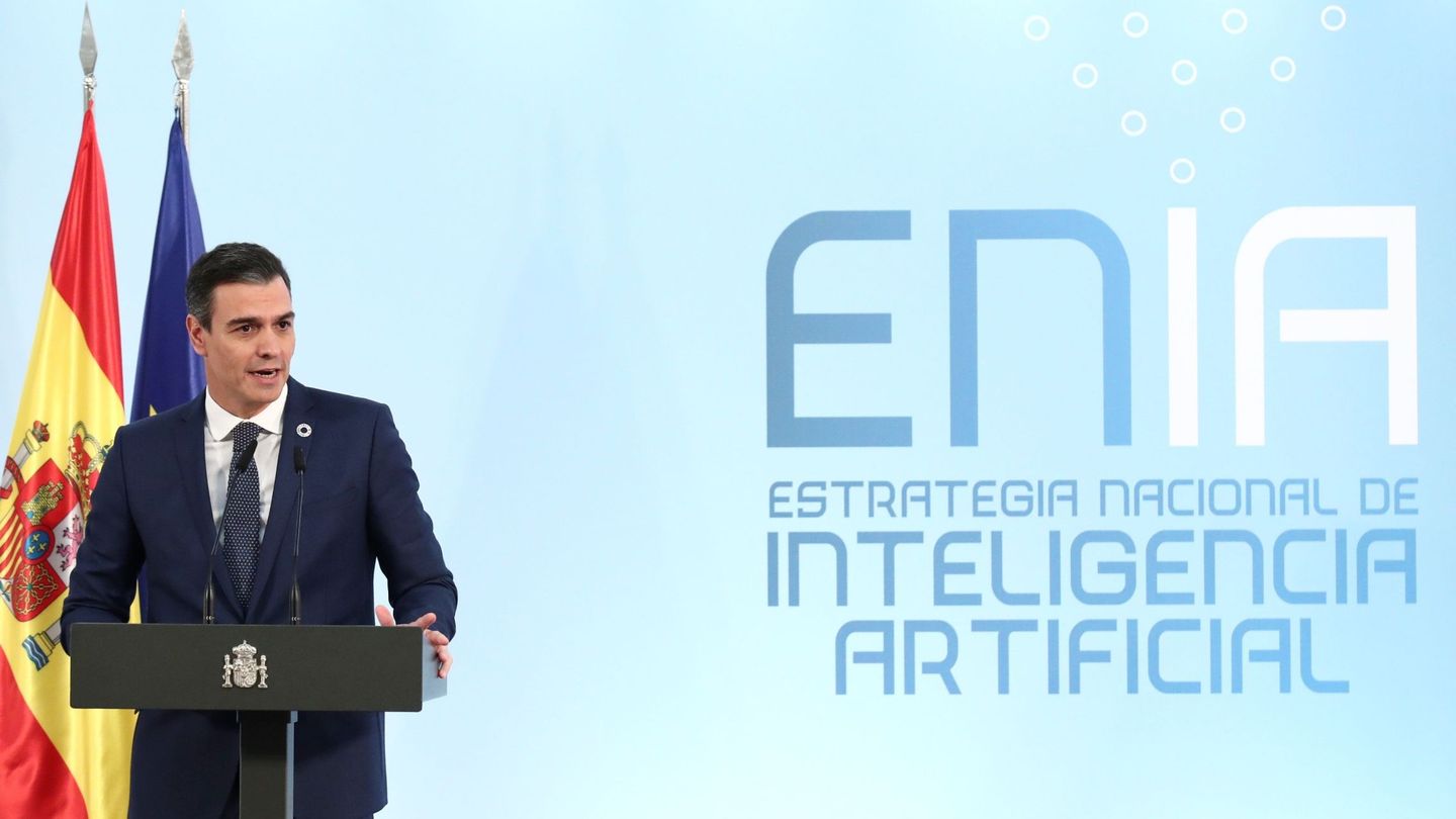 El presidente del Gobierno, Pedro Sánchez, presentó en diciembre la Estrategia Nacional de Inteligencia Artificial. (EFE)