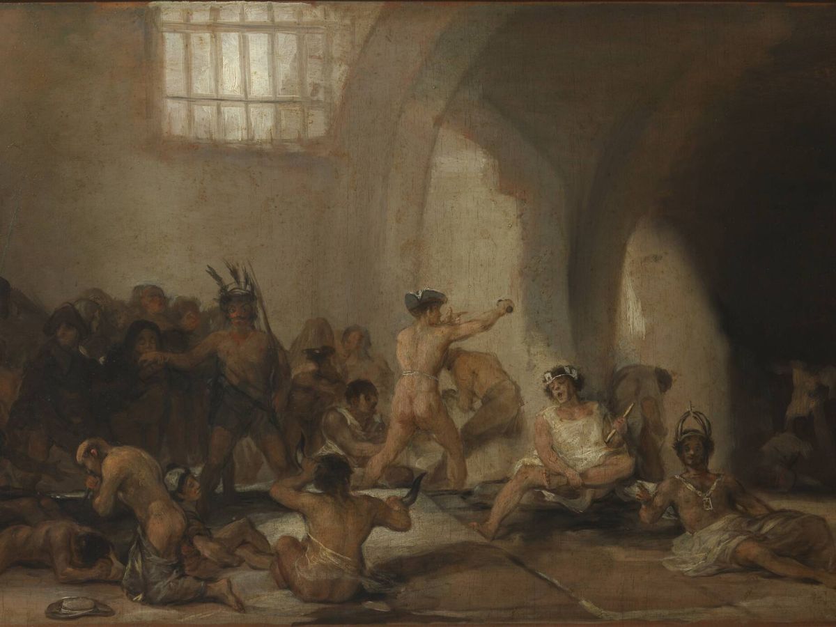 Foto: 'Casa de locos'. Francisco de Goya. 1812. Real Academia de Bellas Artes de San Fernando.