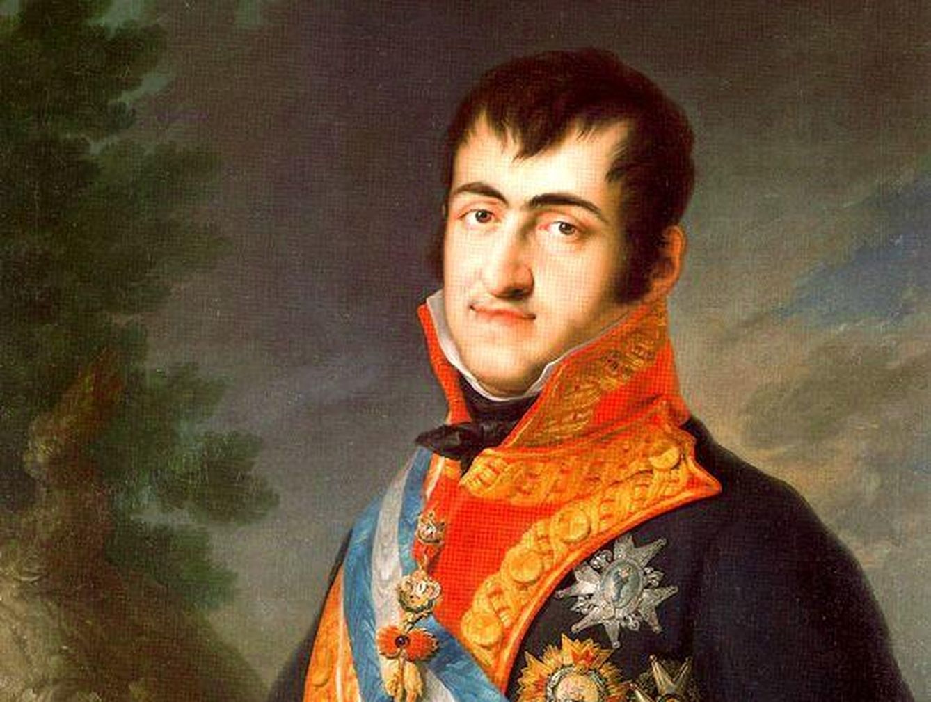 Fernando VII, un 'crack' en rendir pleitesía. (Cuadro de Vicente López)