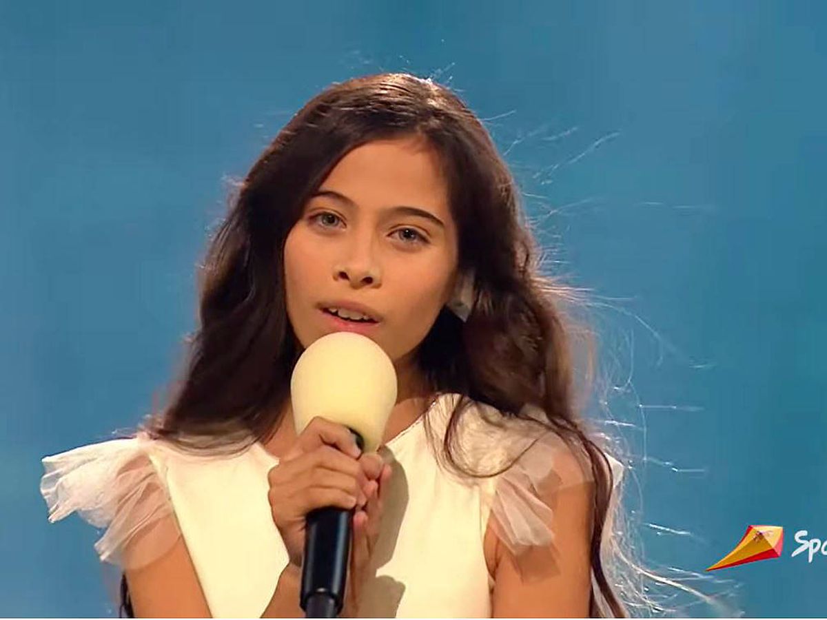 Foto: Melani García, durante la final de Eurovisión Junior 2019. (TVE)