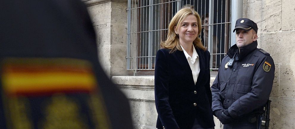 La Infanta Cristina, en los juzgados de Palma. (GTres)
