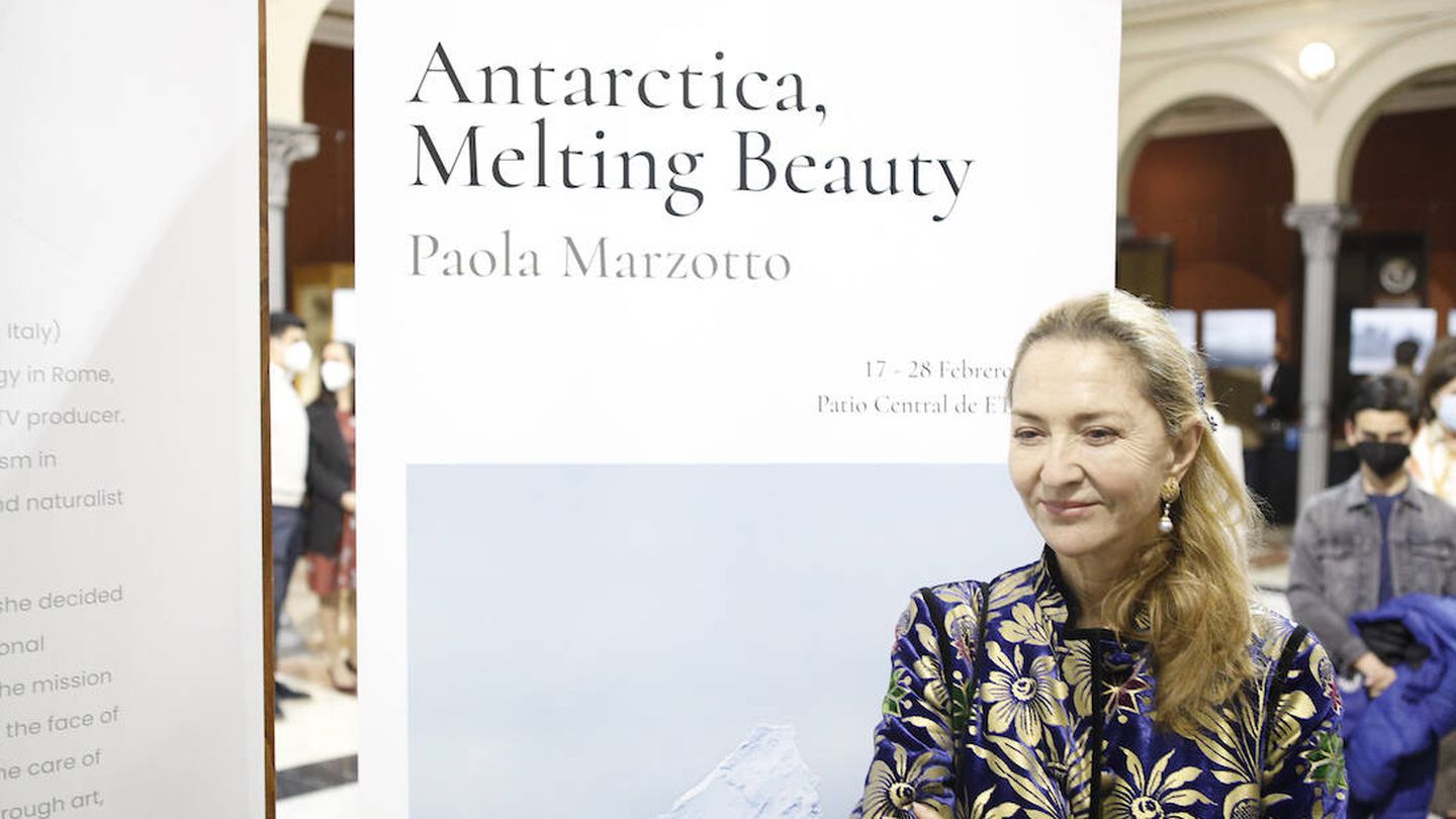 Paola Marzotto, durante la presentación de 'Antarctica, Melting Beauty'. (LP)