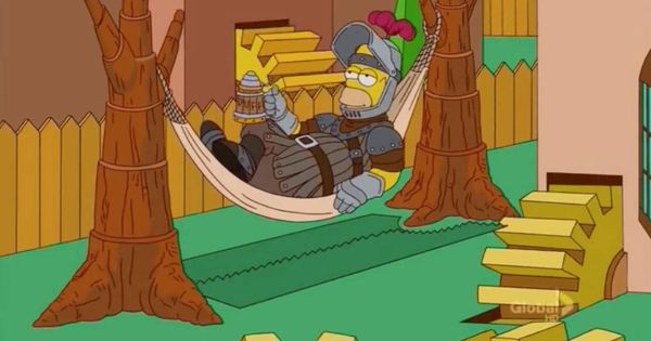 Foto: Homer Simpson, en la cabecera de 'Juego de Tronos'. (Fox)