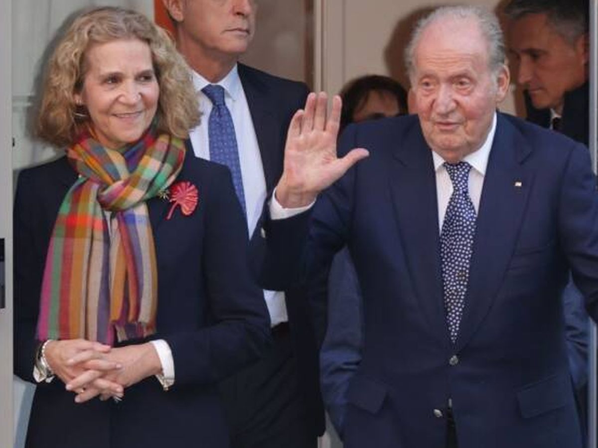 Foto: La Infanta Elena y el Rey Juan Carlos, en el cumpleaños de ella celebrado en Madrid. (E.P.)