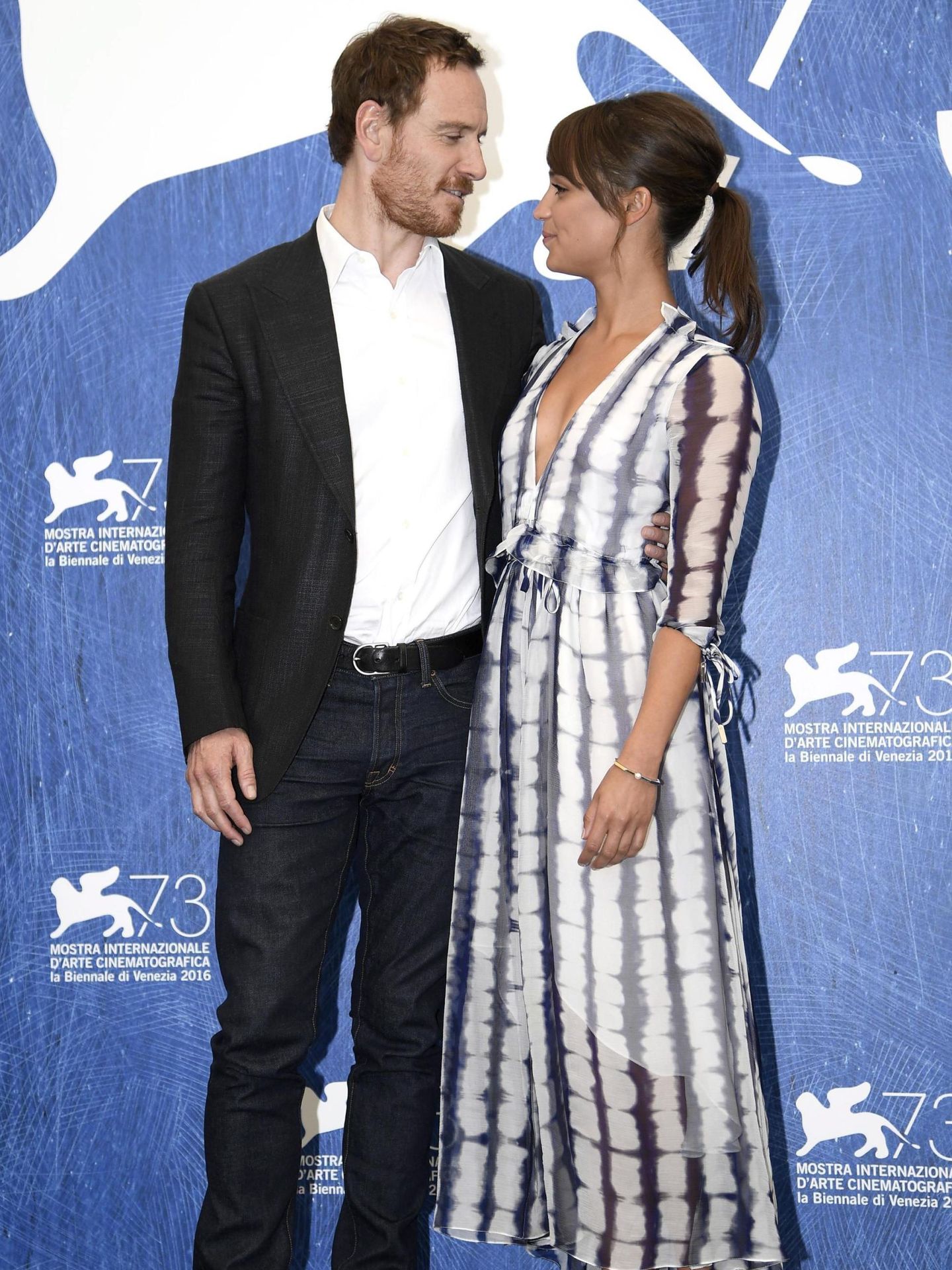 Michael Fassbender y Alicia Vikander, en el Festival de Cine de Venecia de 2016. (EFE)
