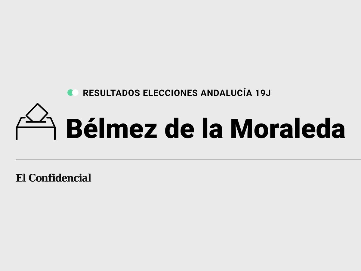Foto: Resultados en Bélmez de la Moraleda, Jaén, de las elecciones de Andalucía 2022 este 19-J (C.C./Diseño EC)