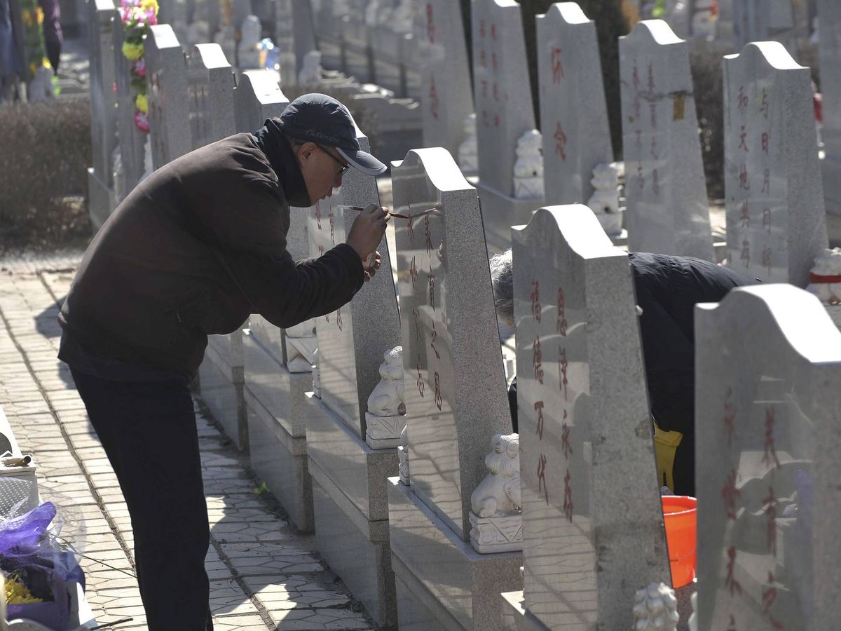 Foto: Un cementerio en China. (EFE)