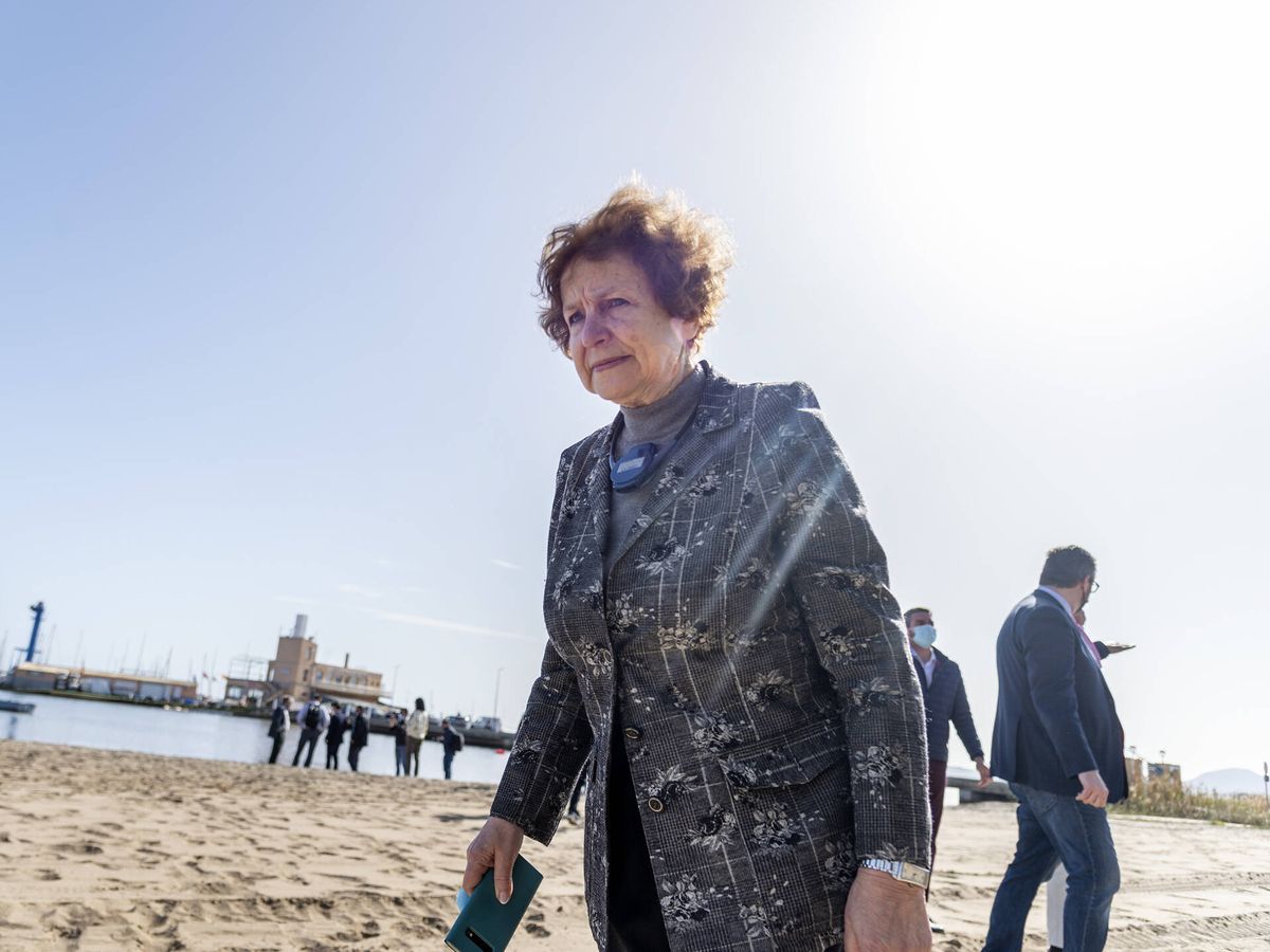 Foto: Tatjiana Zdanoka durante una visita el Mar Menor en 2022. (Europa Press/DIMA)