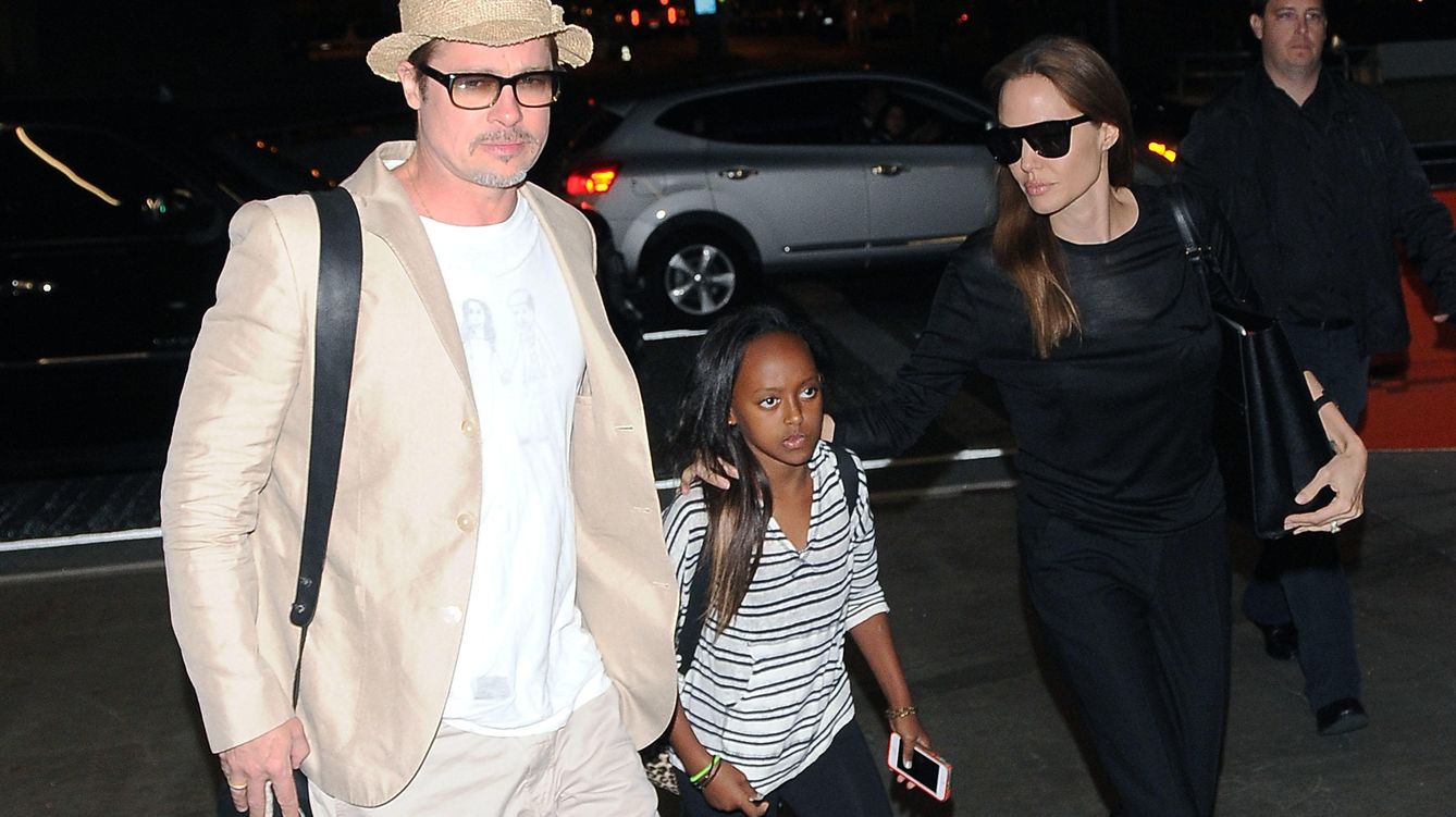 Foto: Brad Pitt, Angelina Jolie y Zahara en Los Angeles (Gtres)
