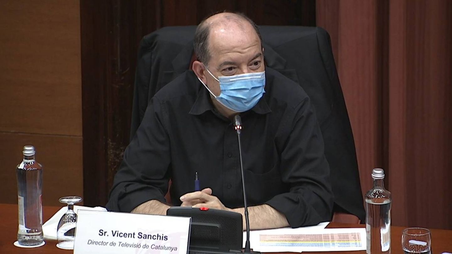 Vicent Sanchís contestando a la diputada de la CUP. (CCMA).