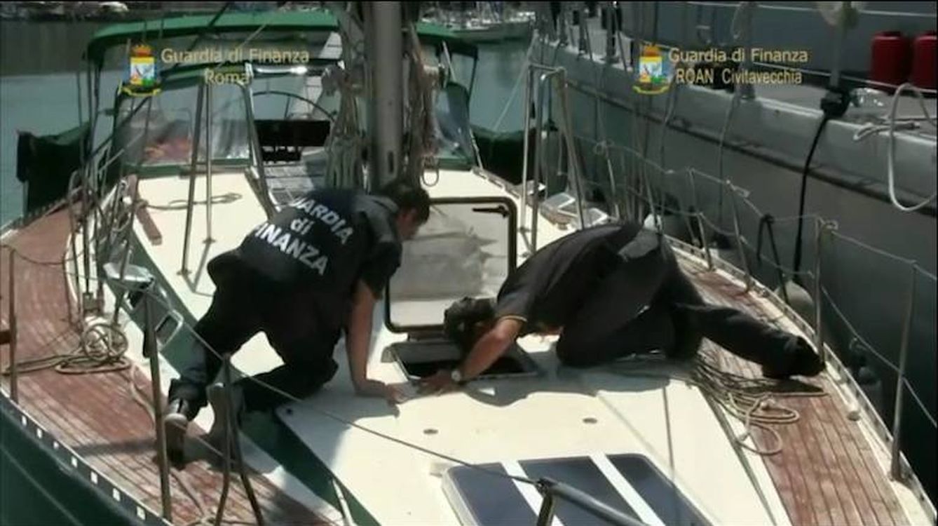 Foto: Agentes italianos y españoles abordaron el barco utilizado por los narcotraficantes.