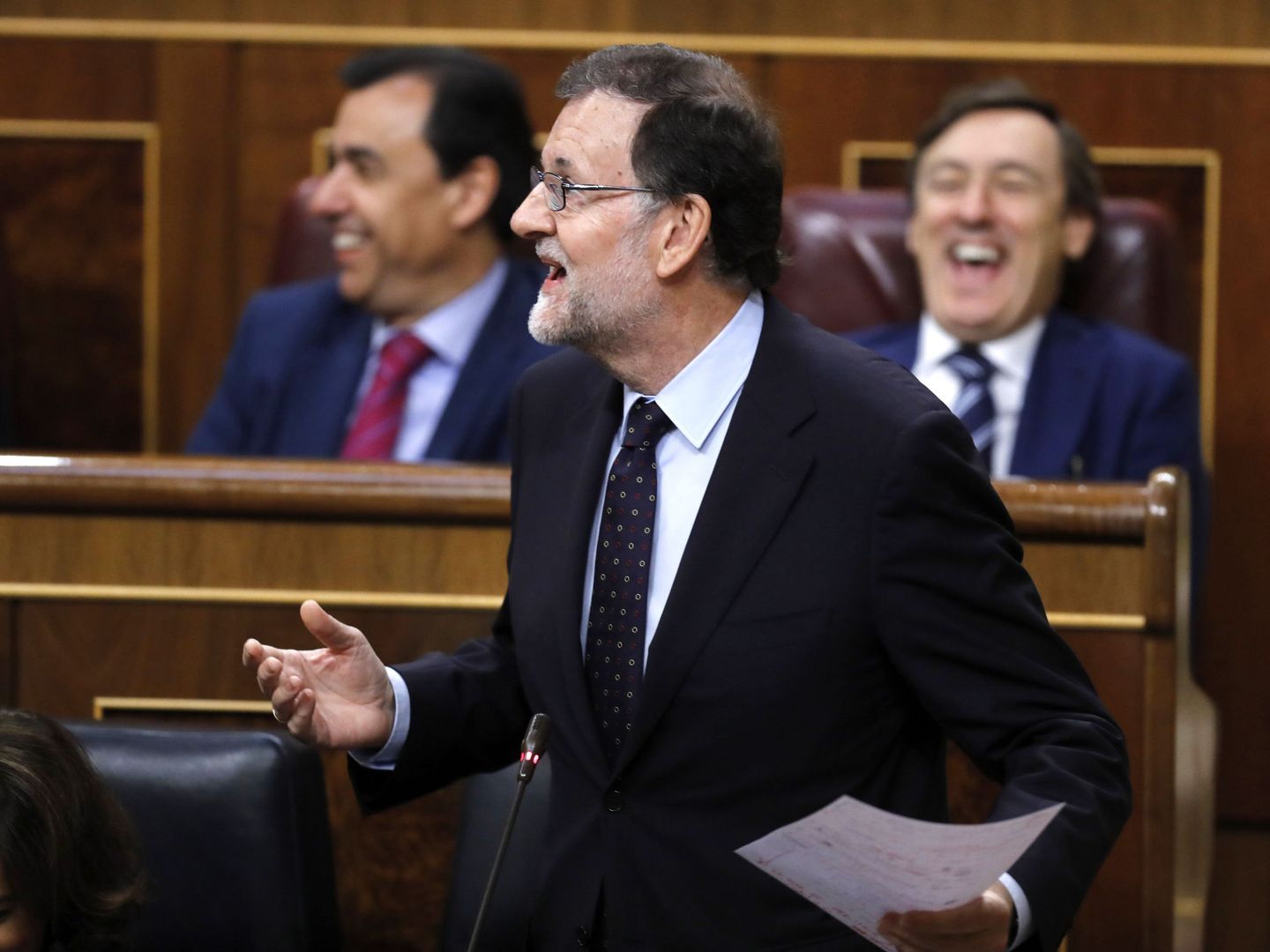 El Presidente del Gobierno, Mariano Rajoy, en la sesión de control al Gobierno (EFE)