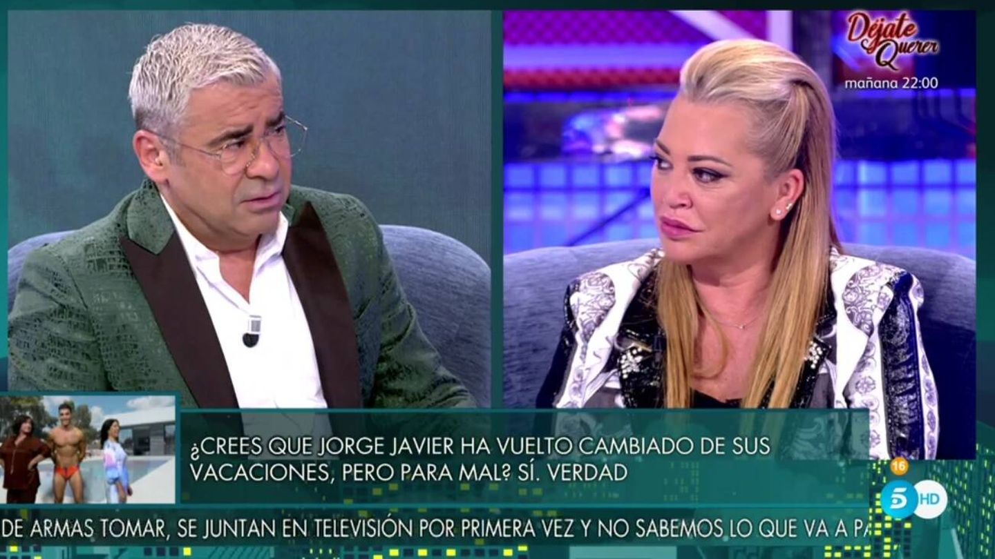 Jorge Javier hablando sobre Carmen Borrego. (Telecinco).