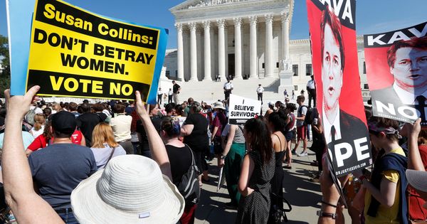 Foto: Protesta contra la nominación del juez Kavanaugh frente al Tribunal Supremo en Washington, el 4 de octubre de 2018. (Reuters)