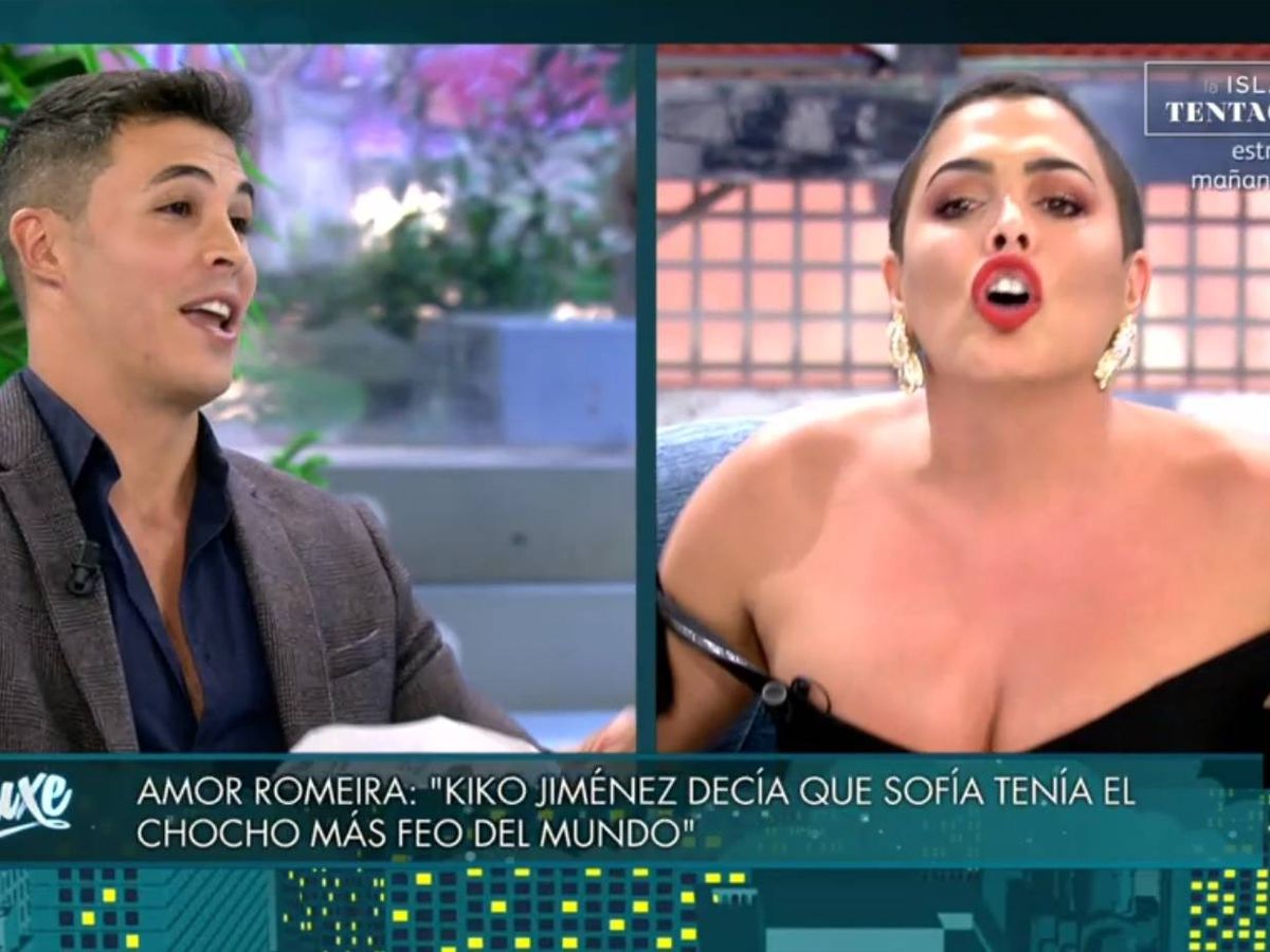 Foto: Kiko Jiménez y Amor Romeira, en 'Sábado Deluxe'. (Telecinco).