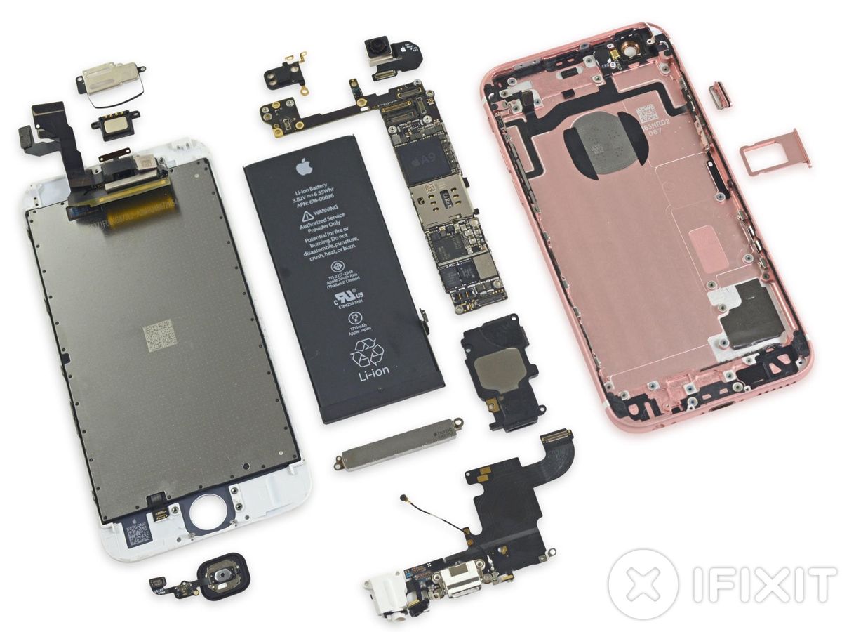 Foto: Así es la batería de un iPhone por dentro (iFixit)