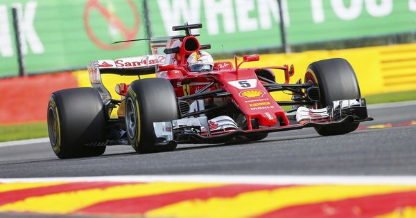 Foto: Vettel, este viernes en el circuito de Spa. (EFE)