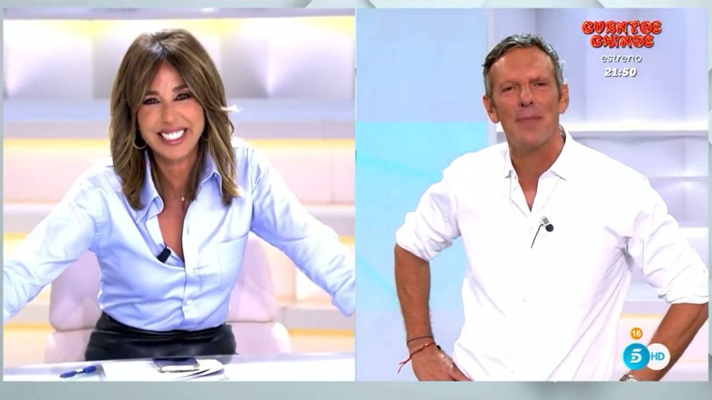 Ana Terradillos y Joaquín Prat, en Telecinco. (Mediaset)