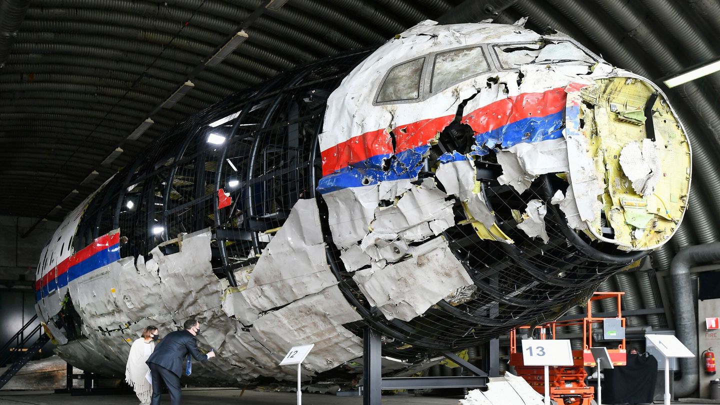 Reconstrucción durante el juicio del vuelo MH17. (Reuters)