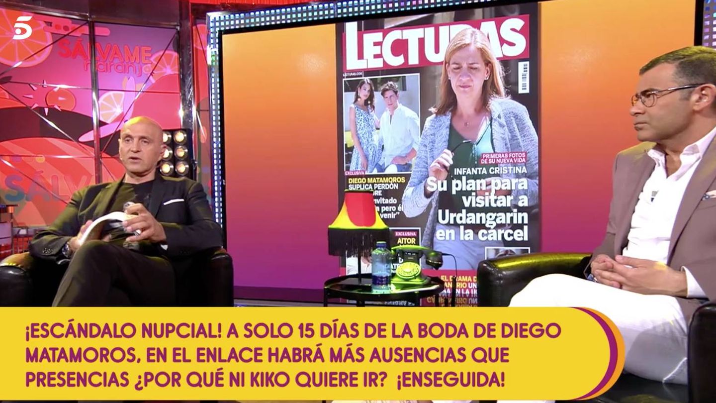 Kiko Matamoros responde a las preguntas sobre su hijo Diego en 'Sálvame' (Telecinco)