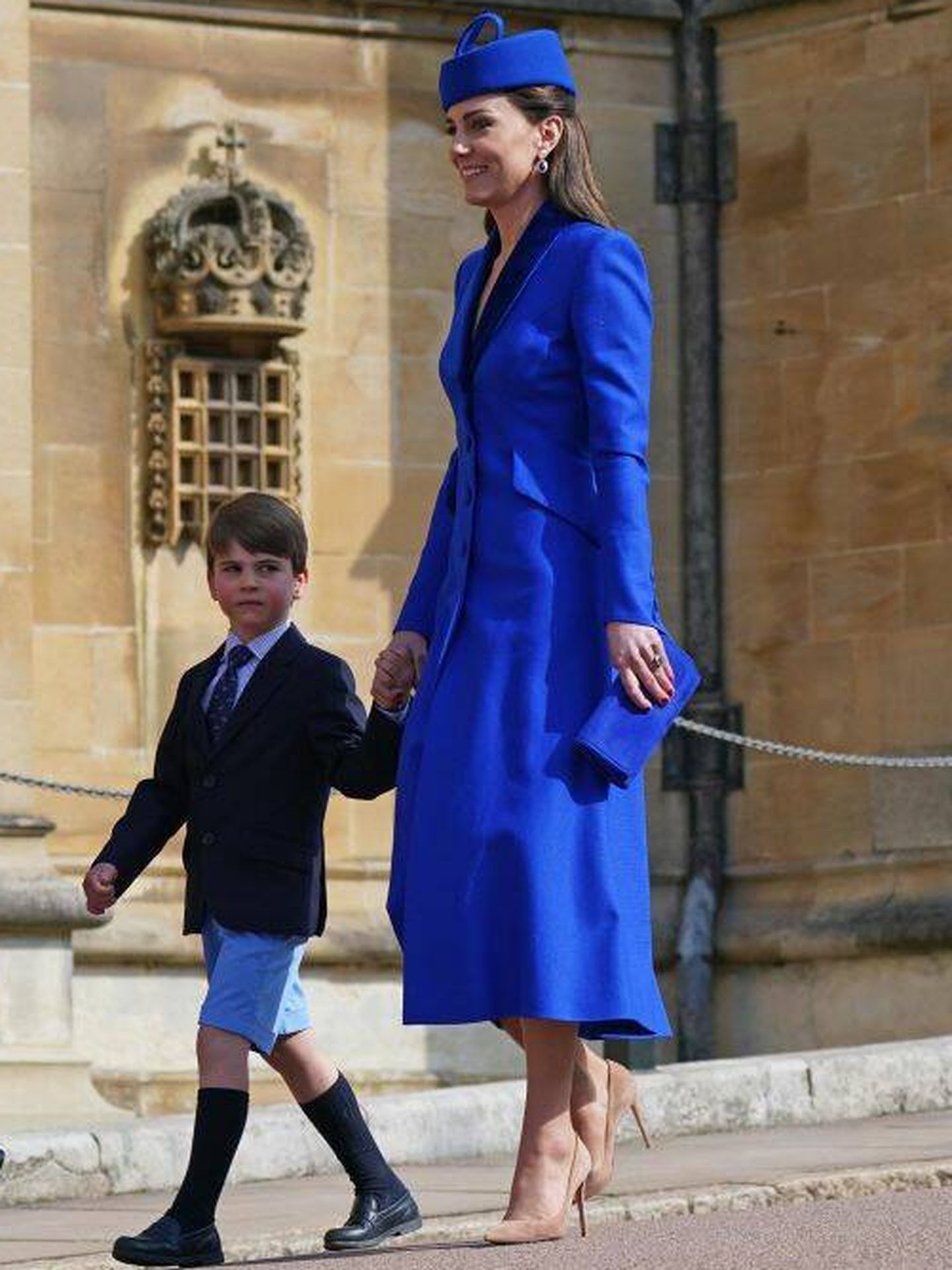 Kate Middleton y su hijo Louis, en el Domingo de Pascua. (WPA Pool/Getty/Yui Mok)