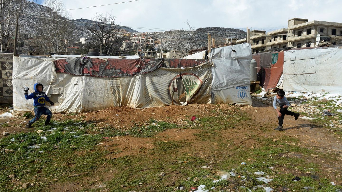 Campo de refugiados sirios Qab Elias en el valle de Bekaa, al este de Líbano. (EFE)