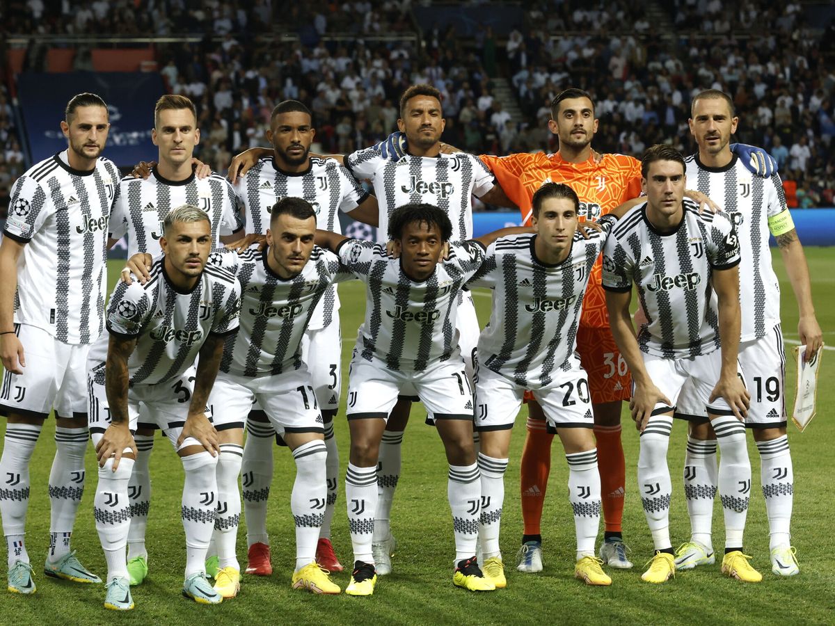Foto: Equipo titular de la Juventus frente al PSG en su partido de Champions. (EFE/Yoan Valat)