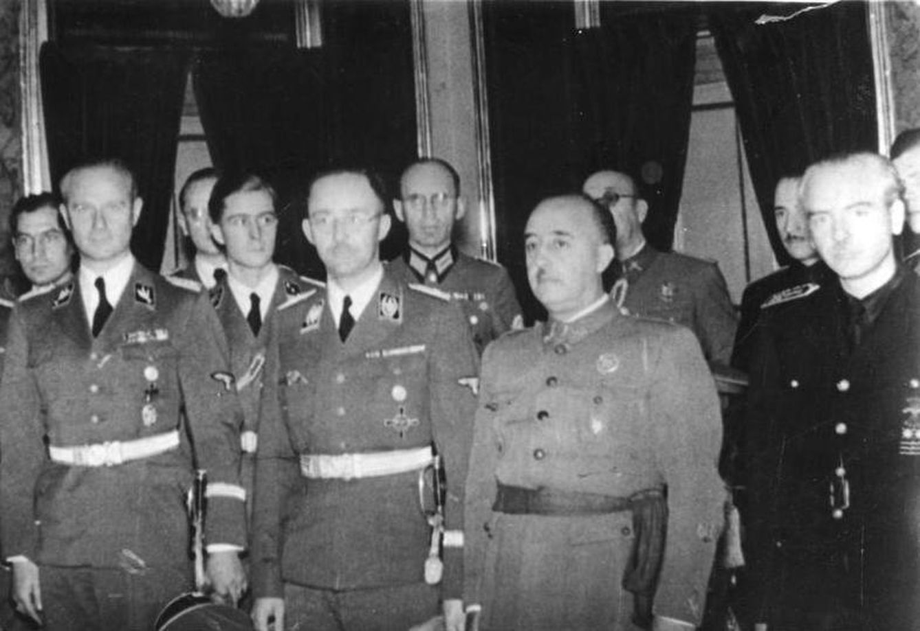 Franco junto a Himmler en 1940.