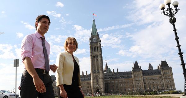 Foto: El primer ministro canadiense y su asesora científica (Adam Scotti)