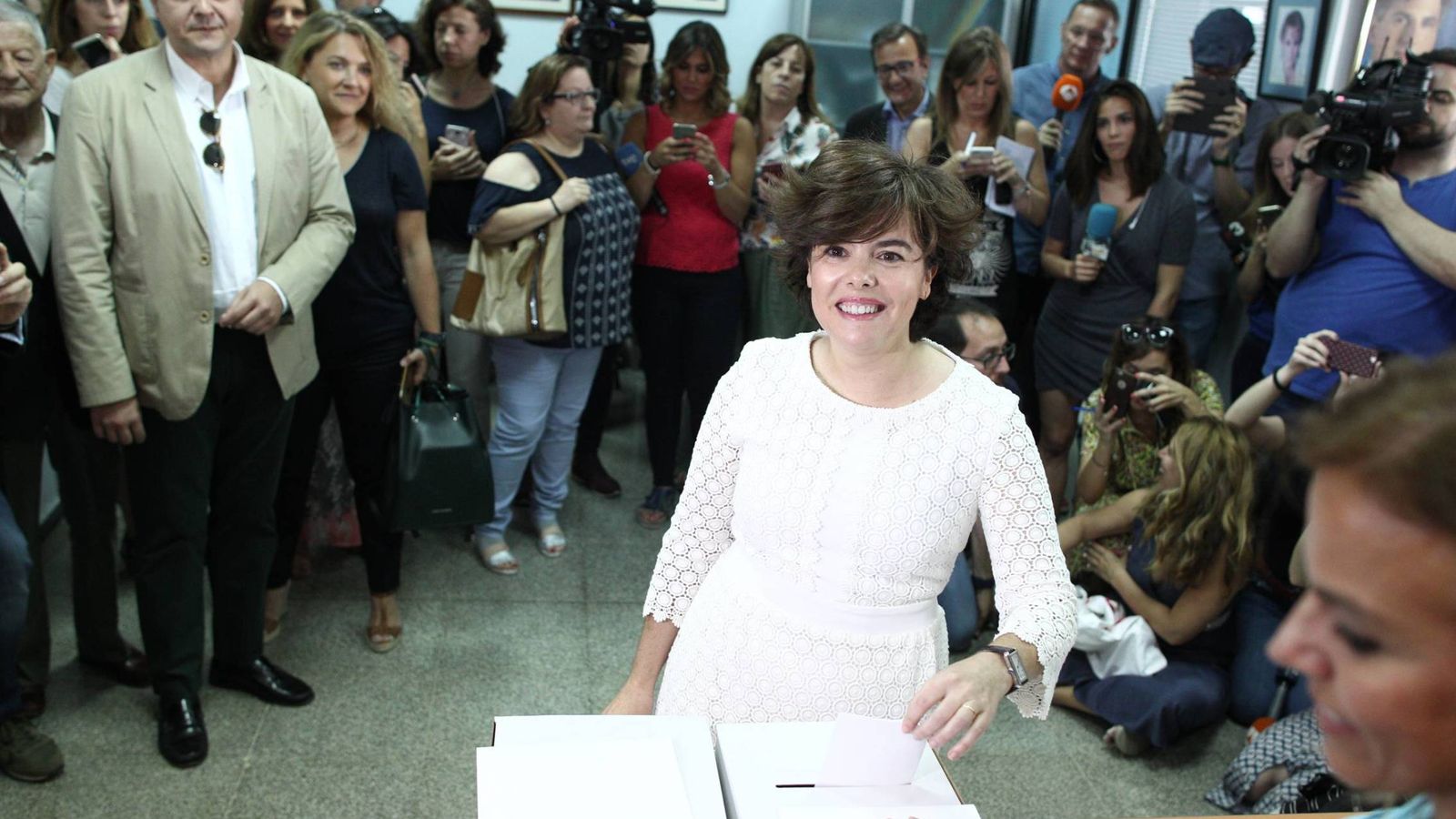 Foto: La candidata Soraya Sáenz de Santamaría. (EFE)