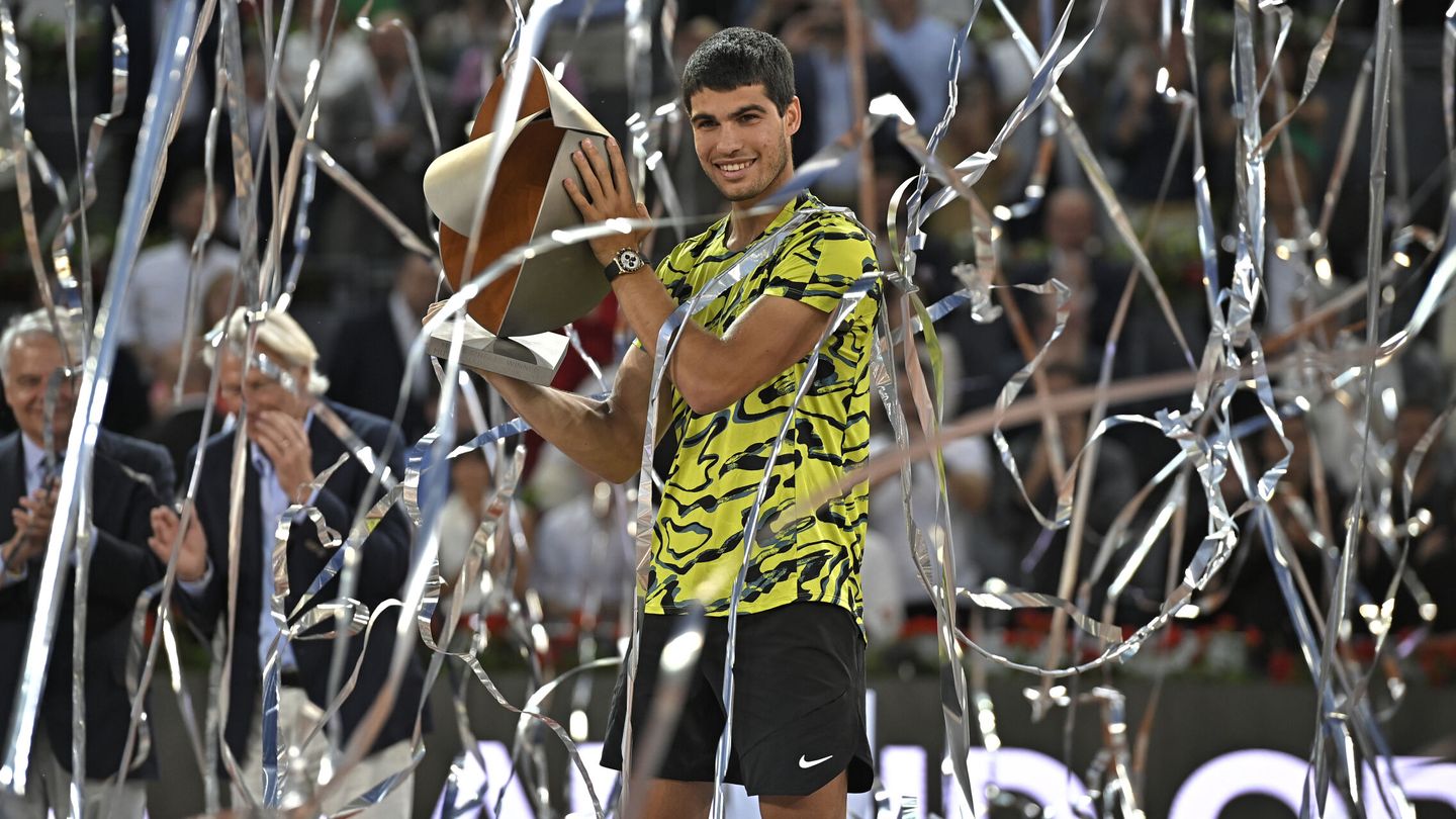 Carlos Alcaraz ha ganado las dos últimas ediciones del Mutua Madrid Open. (EFE/Pablo Fernández)
