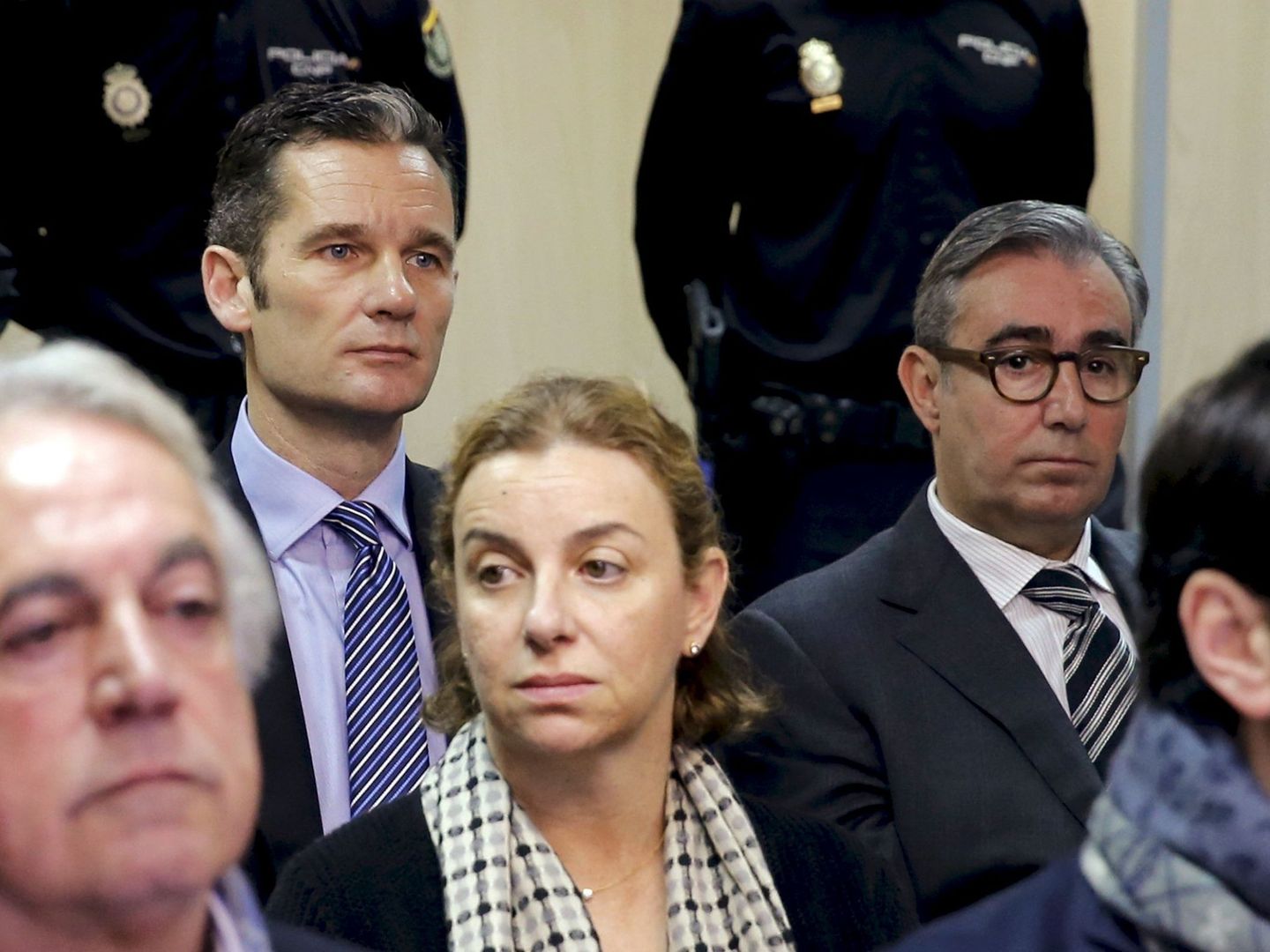 Iñaki Urdangarin junto a Diego Torres durante el juicio por el caso Nóos. (Reuters)